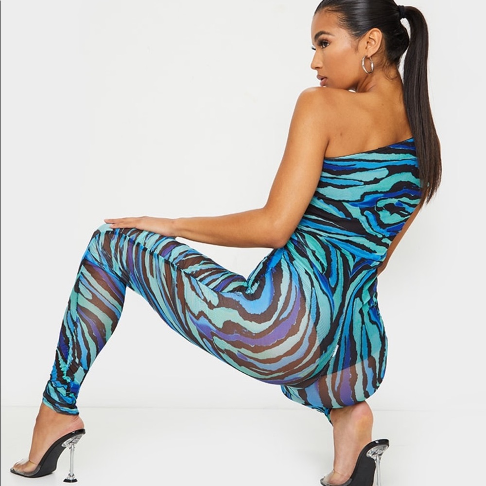 One shoulder jumpsuit